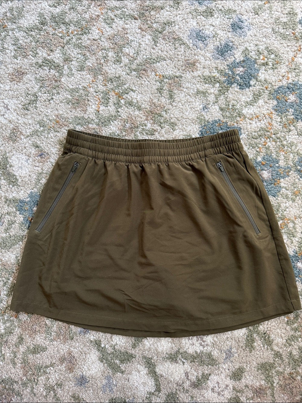 Outdoor Voices Olive Zip-Pocket Active Mini Skort